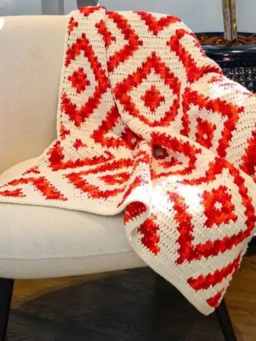 钩针编织花样毯子附图解