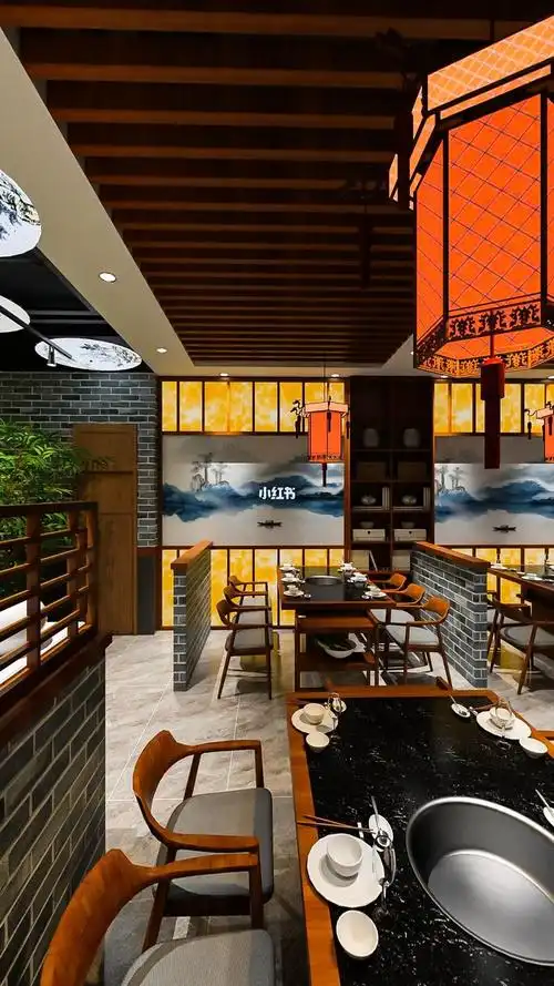 火锅店装修颜色搭配图(火锅店装修风格方案)