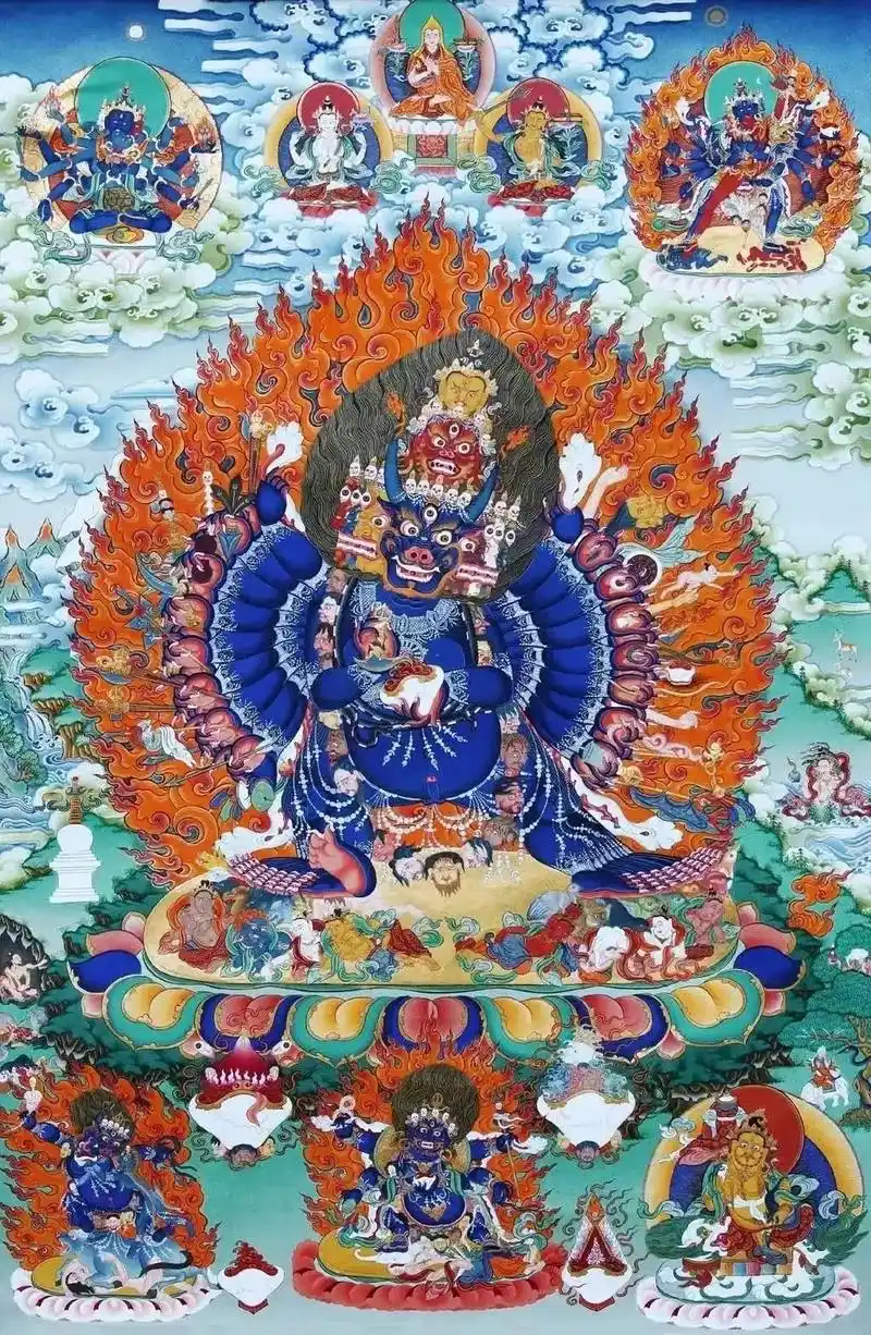 【阎曼德迦】 大威德明王,大威德金刚 藏传佛教:文殊菩萨的教令轮身