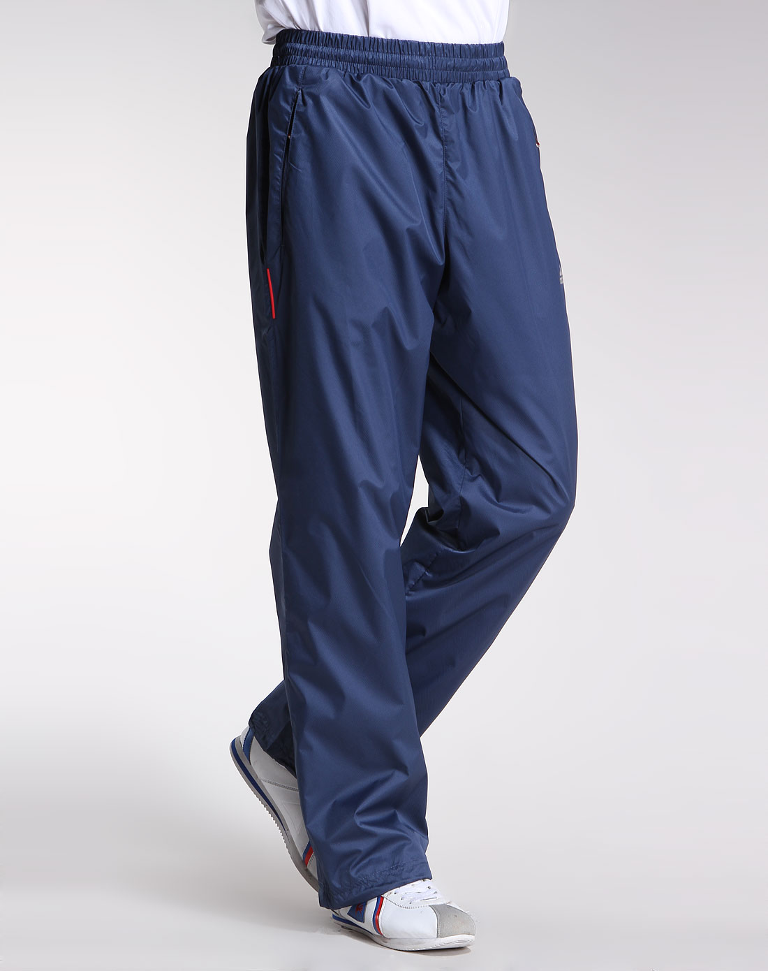 sp 男款深蓝色运动梭织长裤