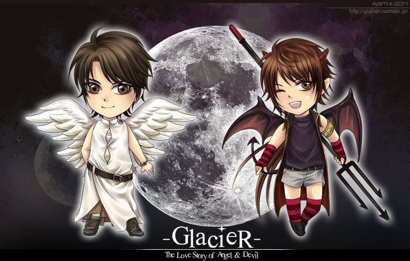 求几张天使和恶魔对立的图片(男的)