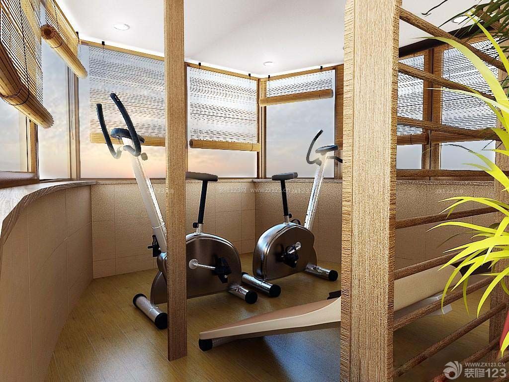 别墅室内阳台健身房装修效果图大全2022图片