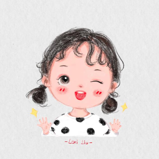 手绘可爱萌娃女生头像