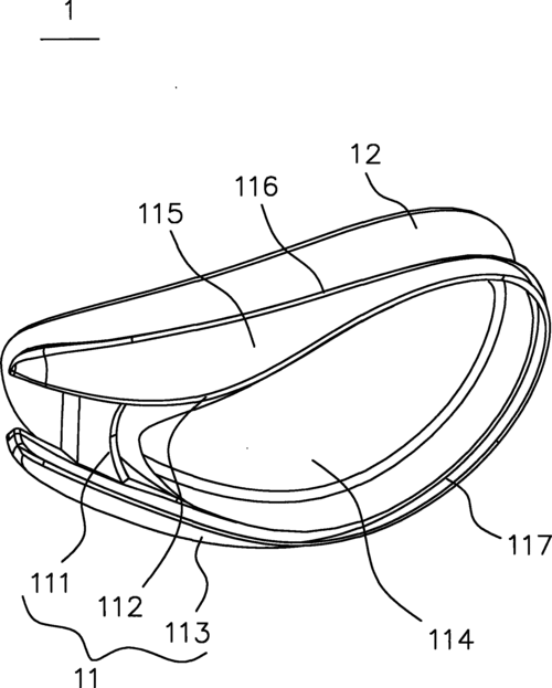 cn201664494u_可减少水阻的游泳镜失效