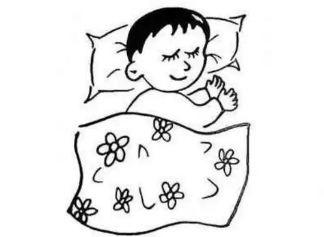 睡觉男孩怎么画男孩睡觉简笔画图片简单画法