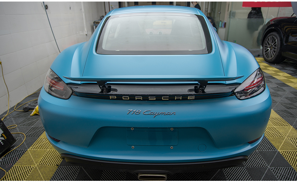 天空蓝保时捷718贴xpel隐形车衣_搜狐汽车_搜狐网