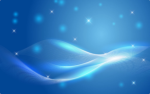 蓝色背景商务线条科技星光图简约直播展板