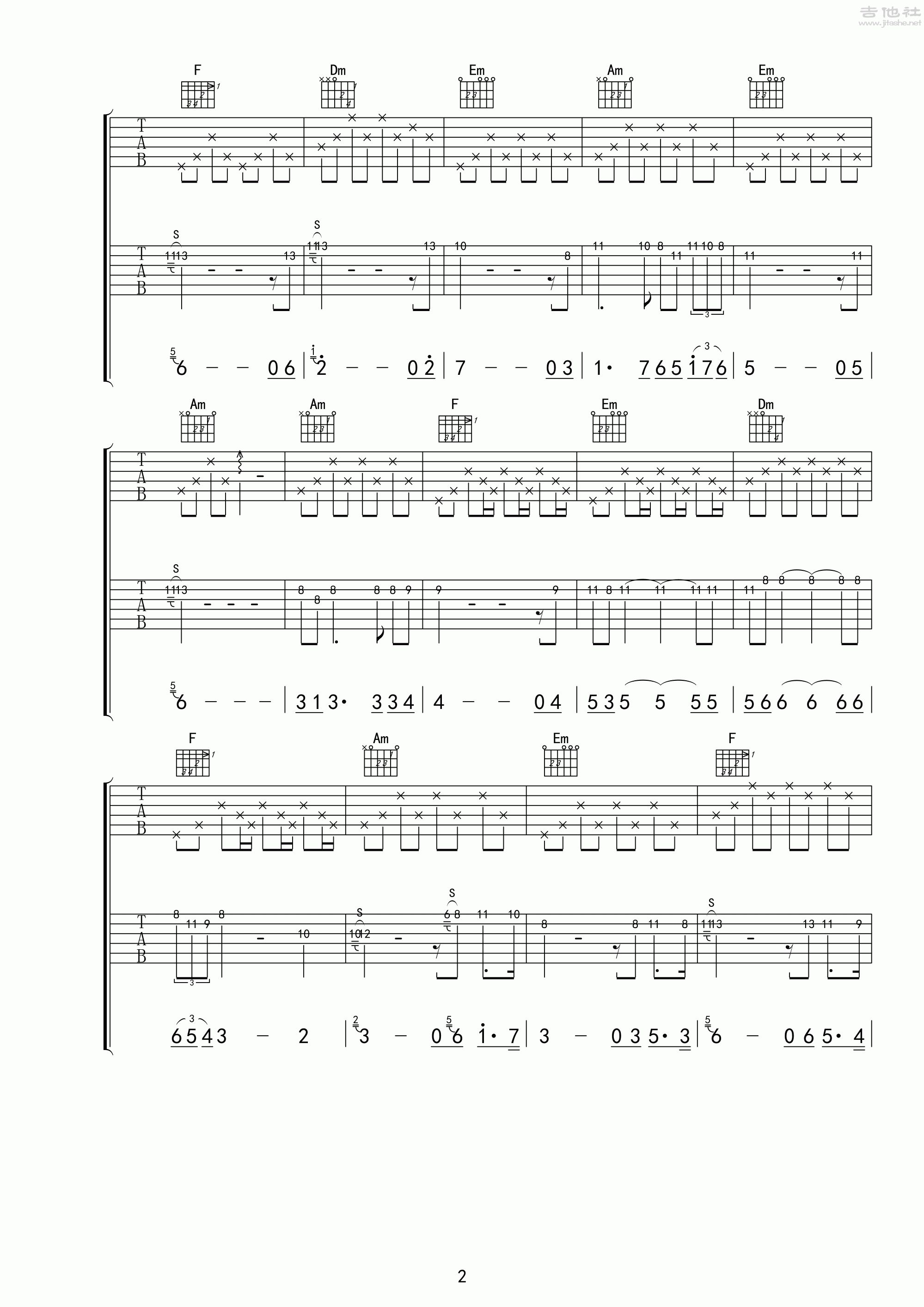 罗密欧与朱丽叶吉他谱(图片谱,独奏)_richard clayderman(理查德