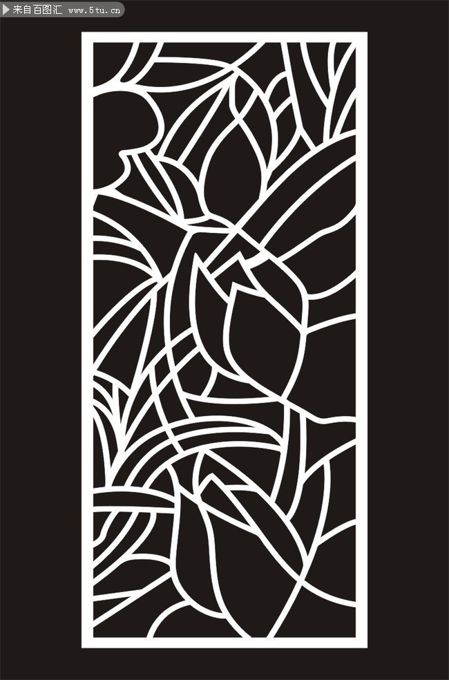 精美玄关雕刻花纹矢量图片素材