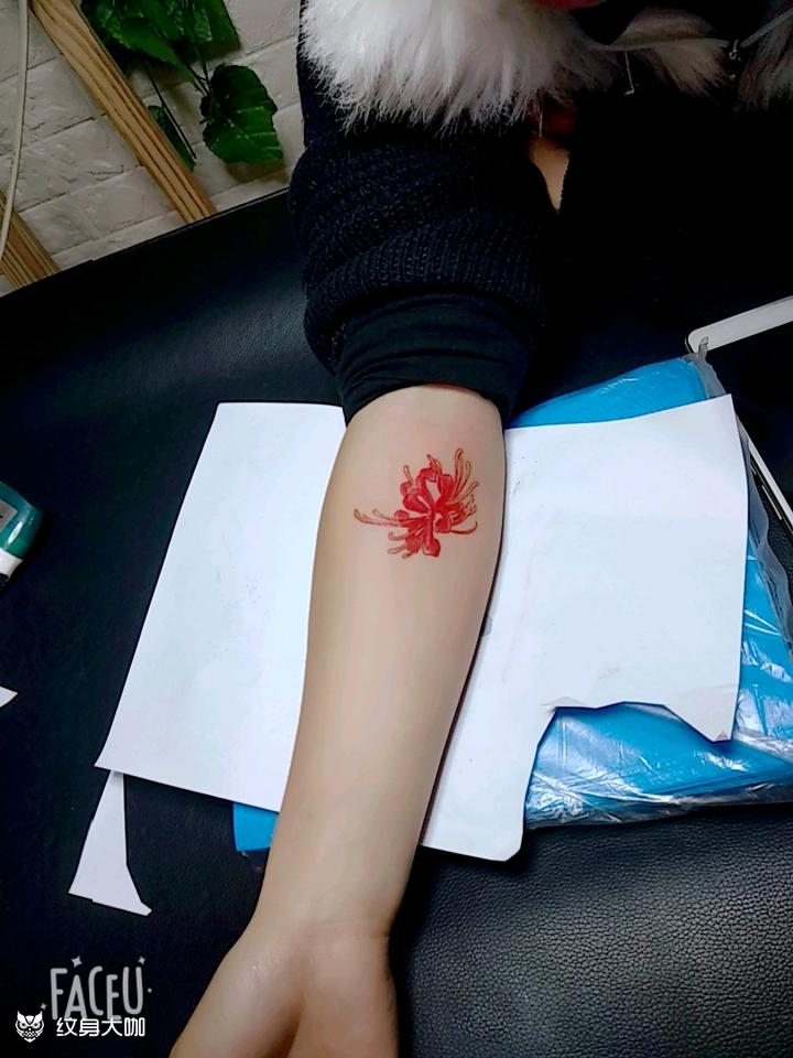 彼岸花_纹身图案手稿图片_史义林的纹身作品集