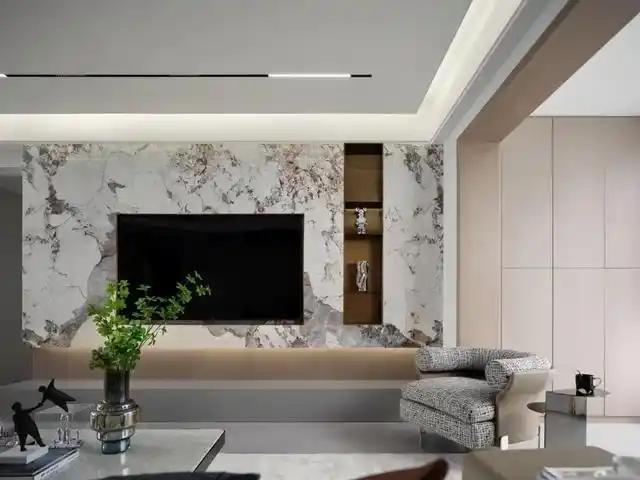 山水画电视背景墙图片大全简约,10款最火的电视背景墙,瞬间提升客厅