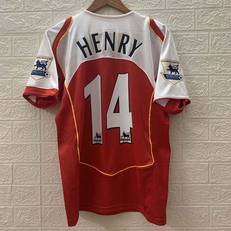 钓赛0405阿森纳球衣经典老款博格坎普14号亨利阿仙奴复古足球服男