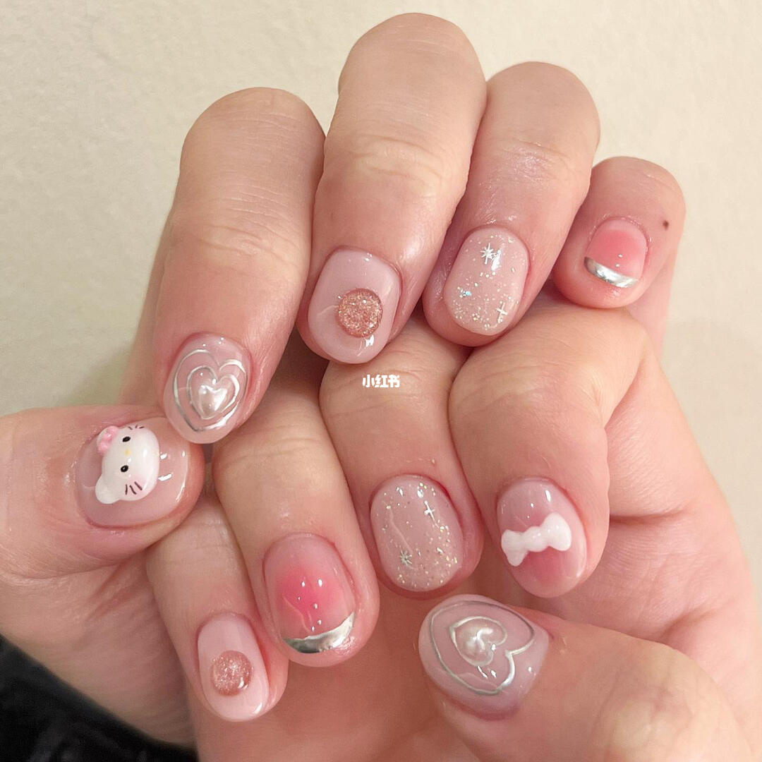 09 o08000102 08 可爱kt猫猫短甲美甲