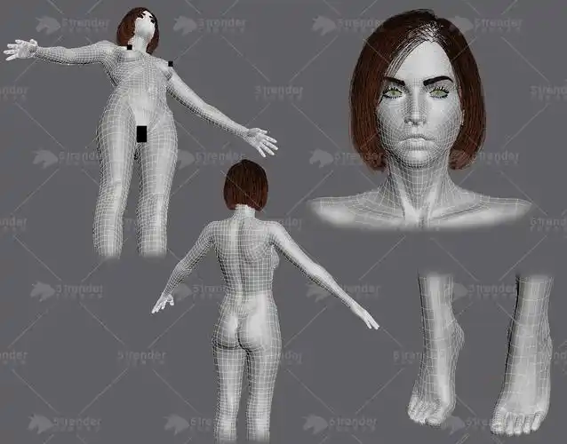 3dsmax模型--漂亮的女人 女性人体模型 高精度写实