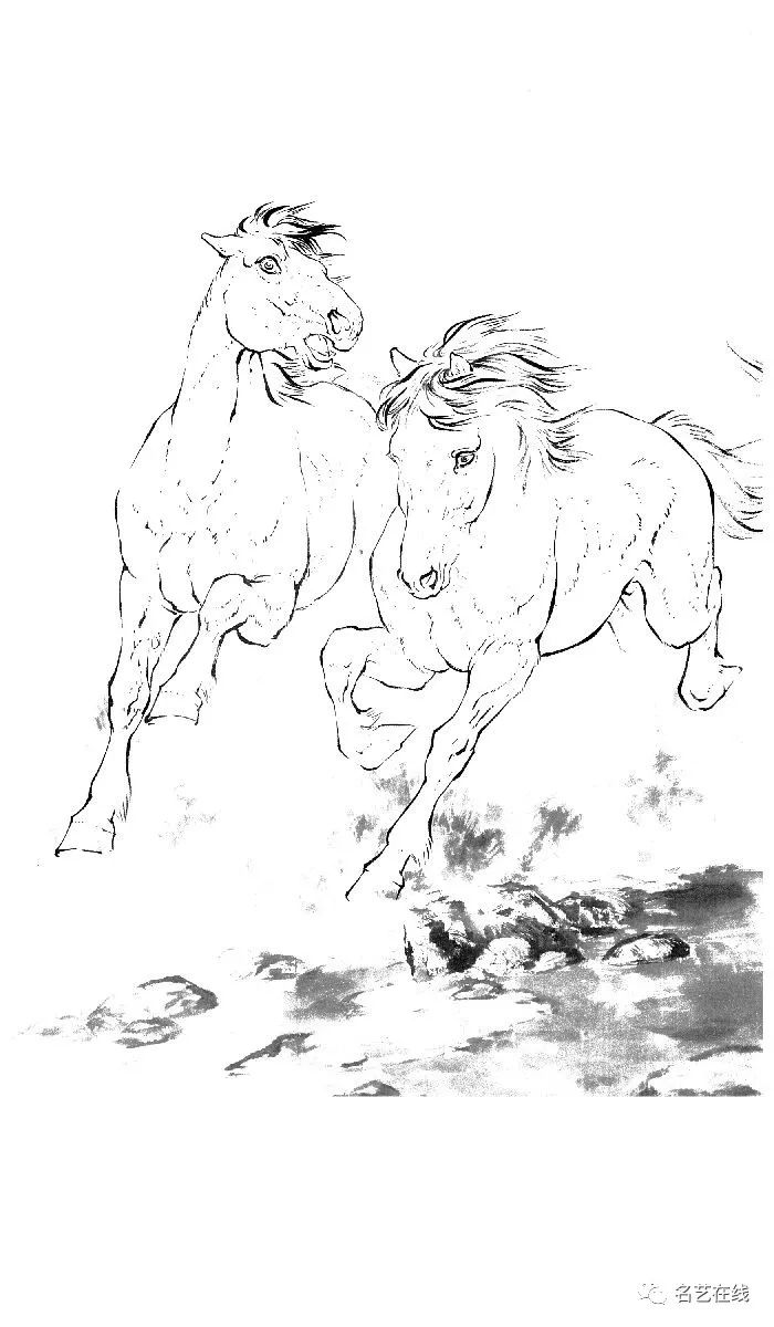 国画技法工笔马的画法附骏马白描图70幅