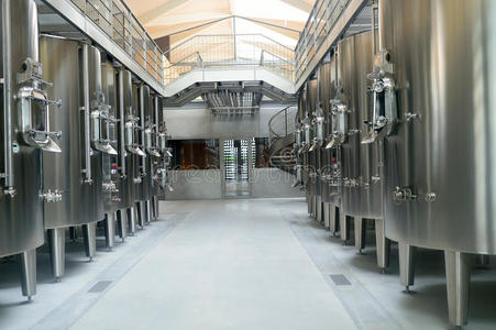 工厂酒现代的葡萄酒工厂内部照片