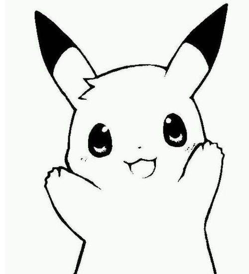 萌萌的皮卡丘简笔画宝可梦30秒看绘画皮卡丘的简笔画画皮卡丘的简笔画