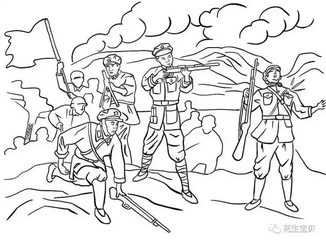 红军简笔画红军简笔画卡通人物