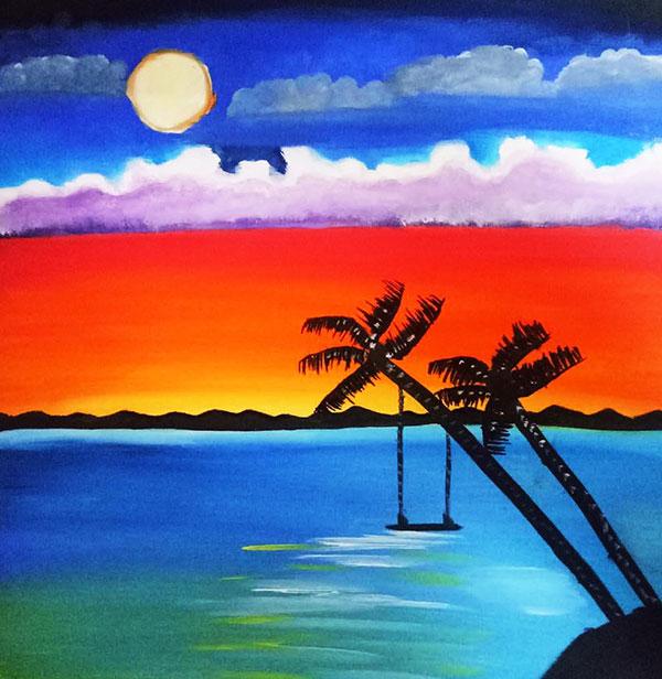 儿童画赏析美轮美奂的海上风景