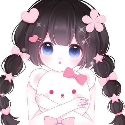 可爱二次元卡哇伊手绘q版卡通粉女头_卡通动漫头像_我要个性网
