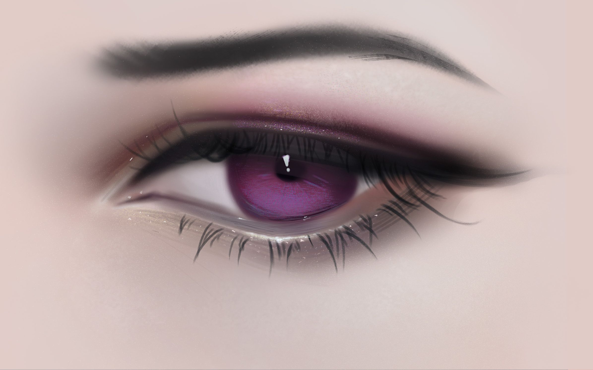 古风眼睛上色厚涂全过程