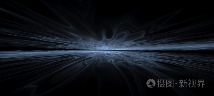 在黑色背景下的横向分形