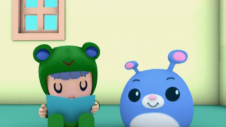 乐比悠悠:乐比看图画书,感觉很好玩,大家一起认真的学习