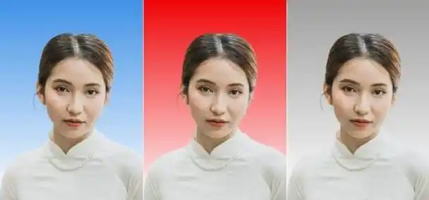 红底和蓝底,某些情况下会特别指定证件照要用渐变蓝色底,但是很多人都