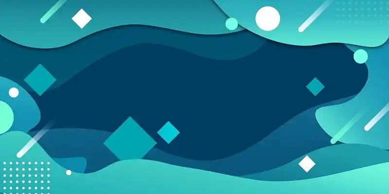 蓝绿色简约抽象小清新过渡展板背景