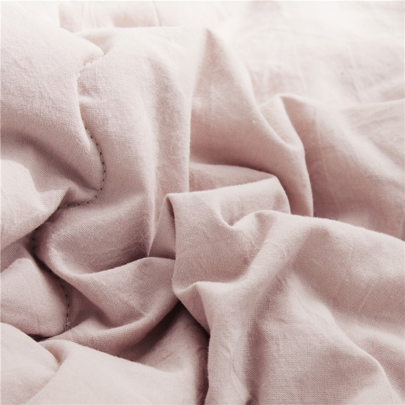 慕色家纺 2019新款千鸟格全棉夏被 浅豆沙