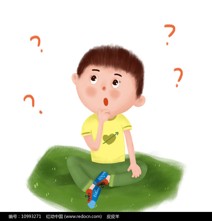 想问题的小男孩