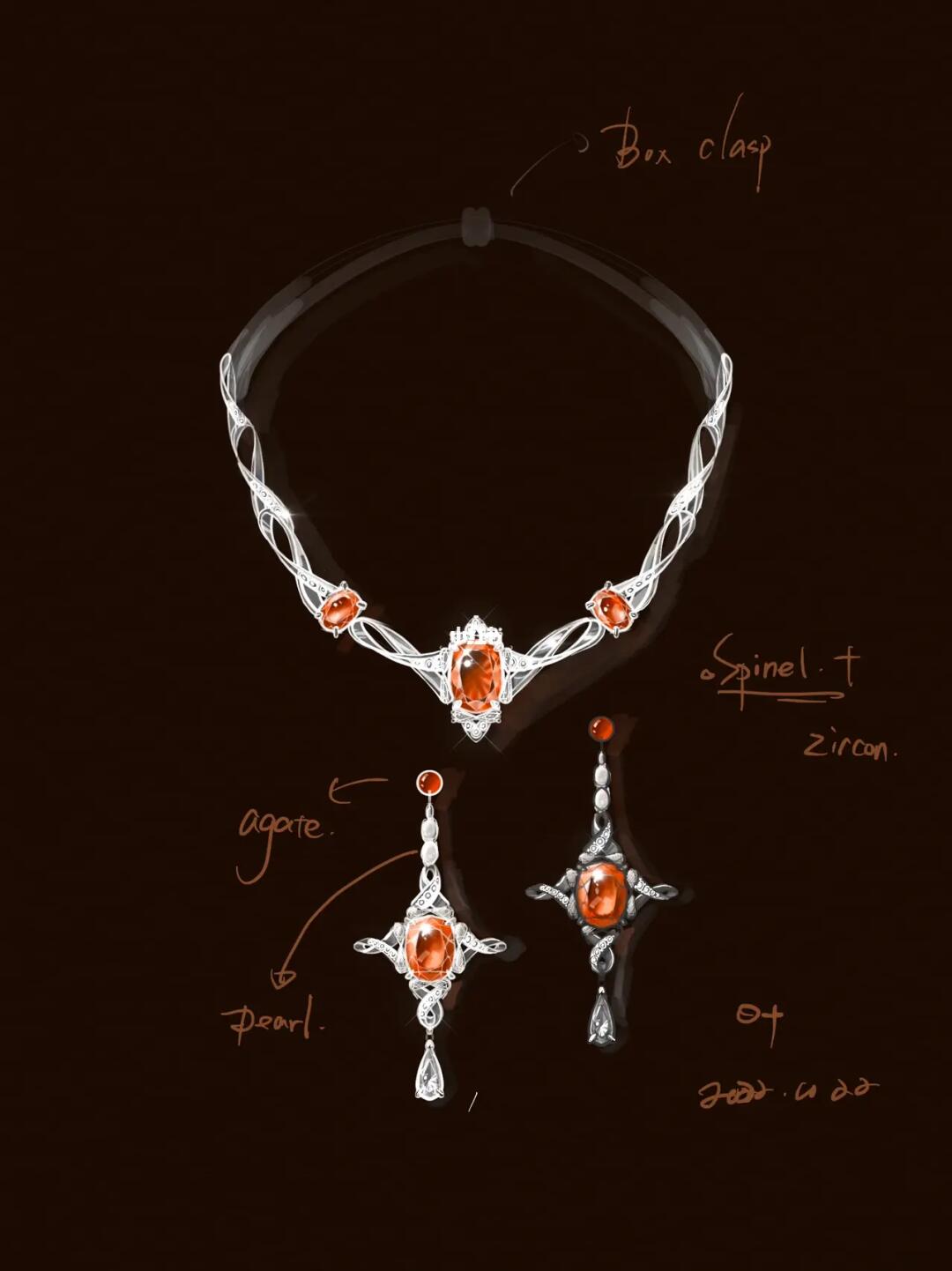 尖晶石项链设计