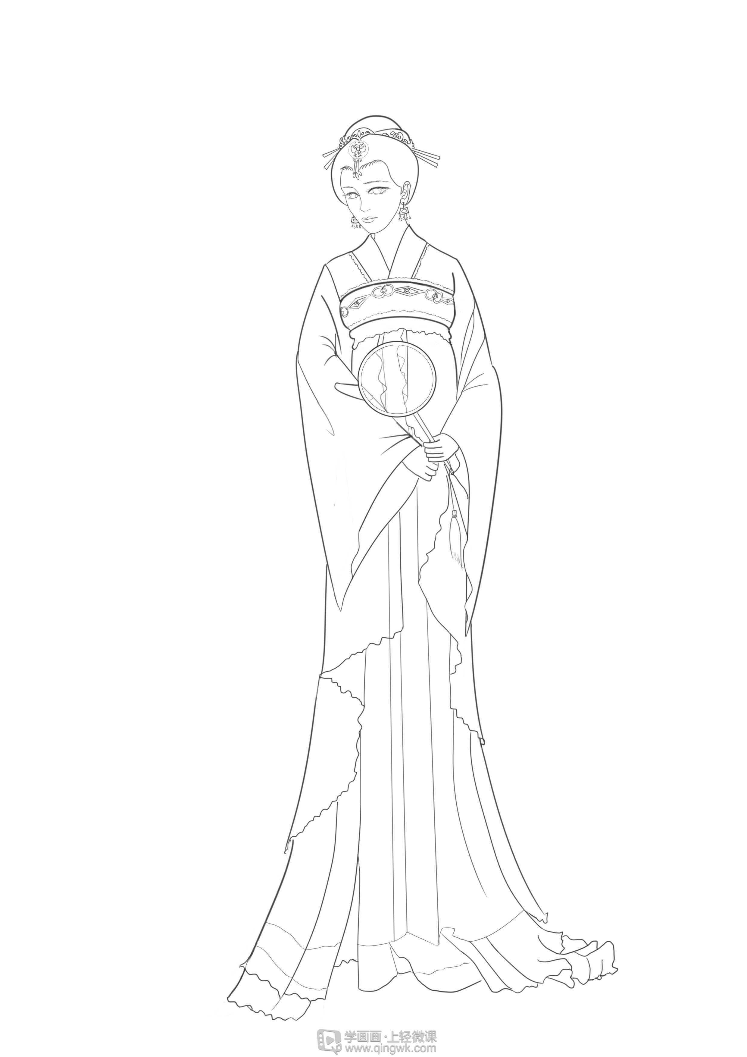 《古风人物设计和线稿绘制—角色草图设计基础提高训练》by gf-8-217