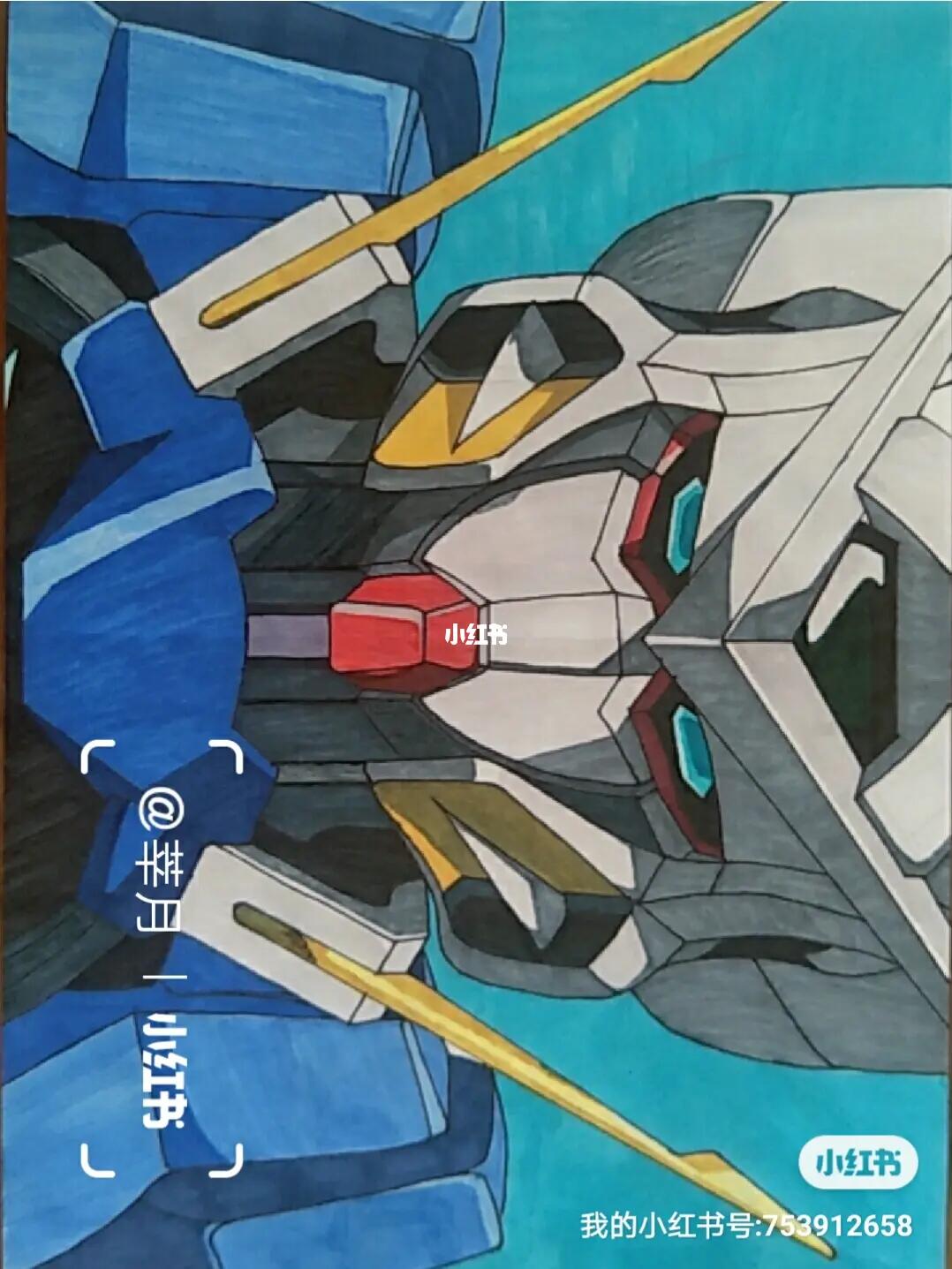 手绘高达能天使选自机动战士高达00