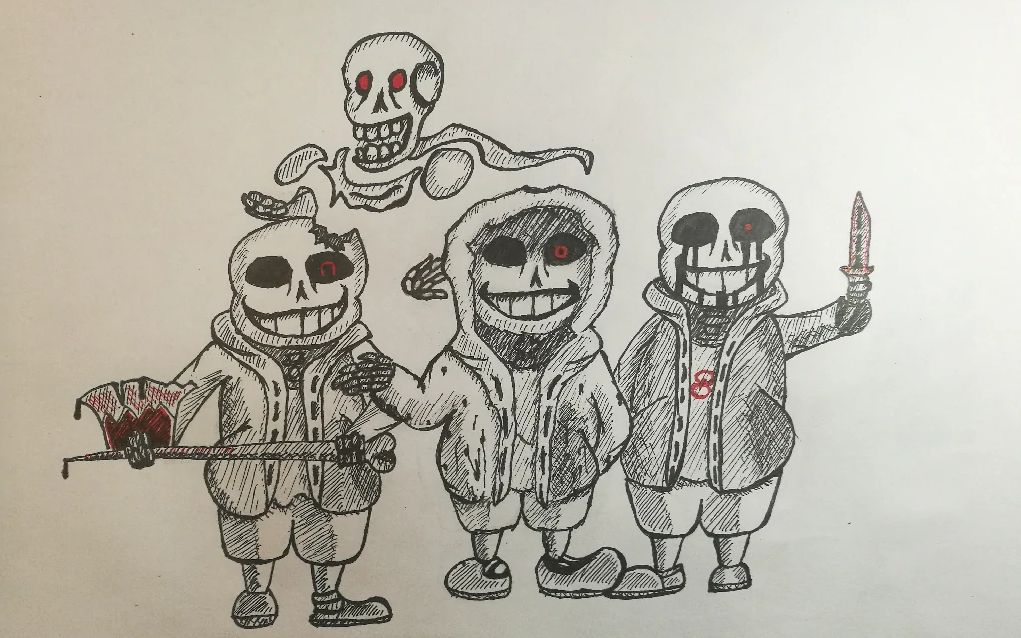 [手绘]耗时两晚上!三重邪骨完成!