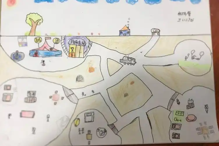 罗城南区小学三年级美术课《现代城市的地下世界》作品选