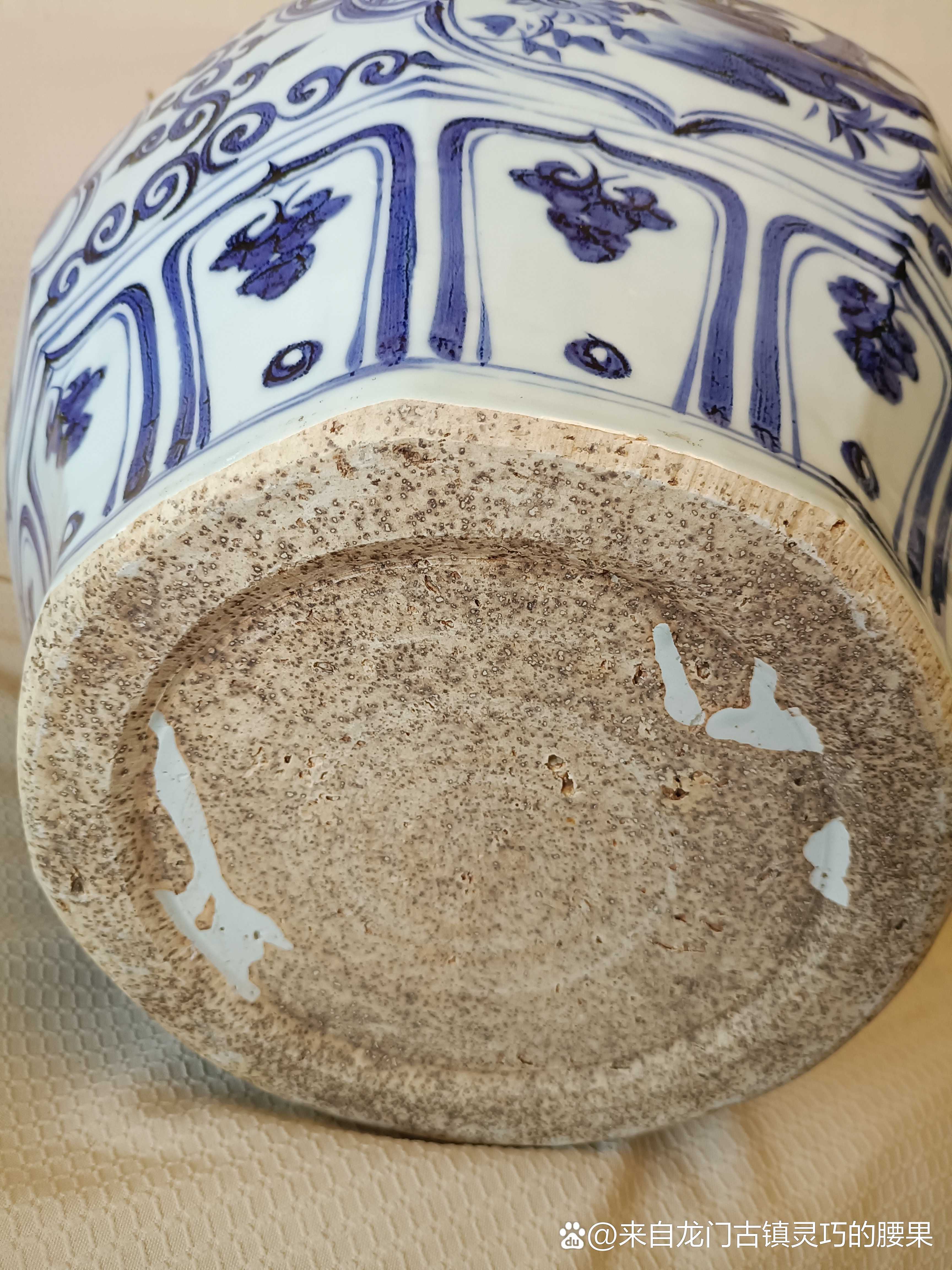 分享一件元青花麻仓土底,请藏友看看是不是麻仓土.