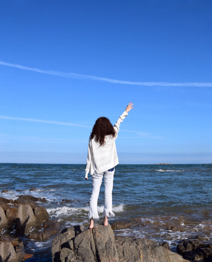 背影 头像 摄影 海边 女生 小清新