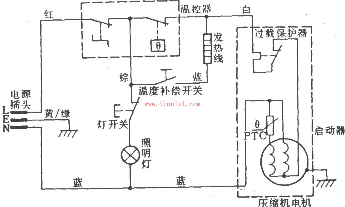 容声bcd190型电冰箱电路