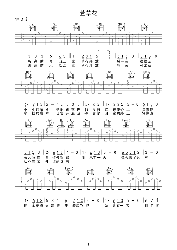 萱草花新手简单版