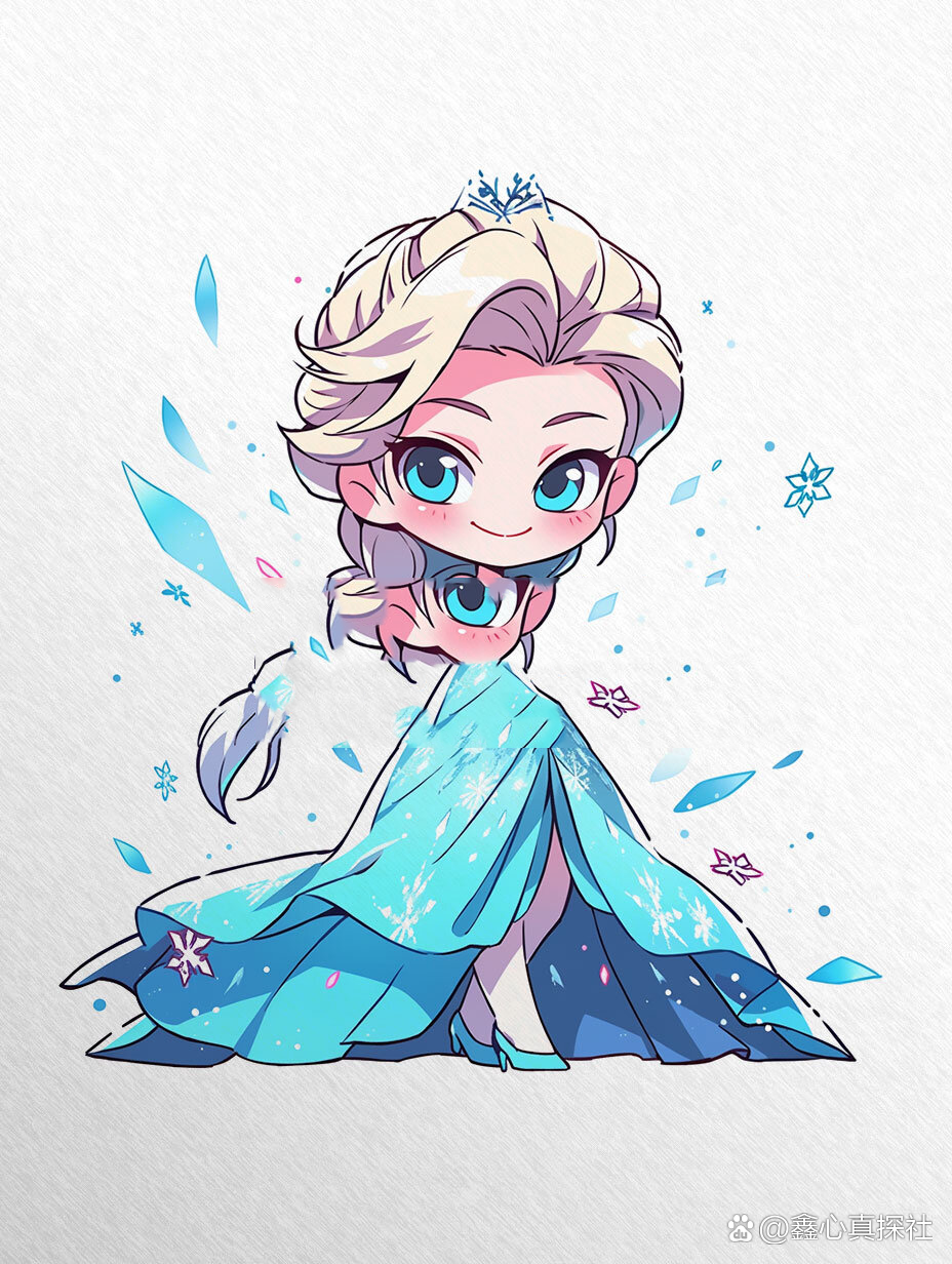 冰雪奇缘艾莎公主1|q版 我要用我的魔法建一座冰城 可爱的q版艾莎公主