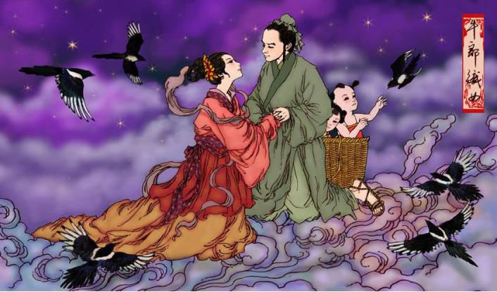 不料天帝查知此事,派王母娘娘押解织女回天庭受审.