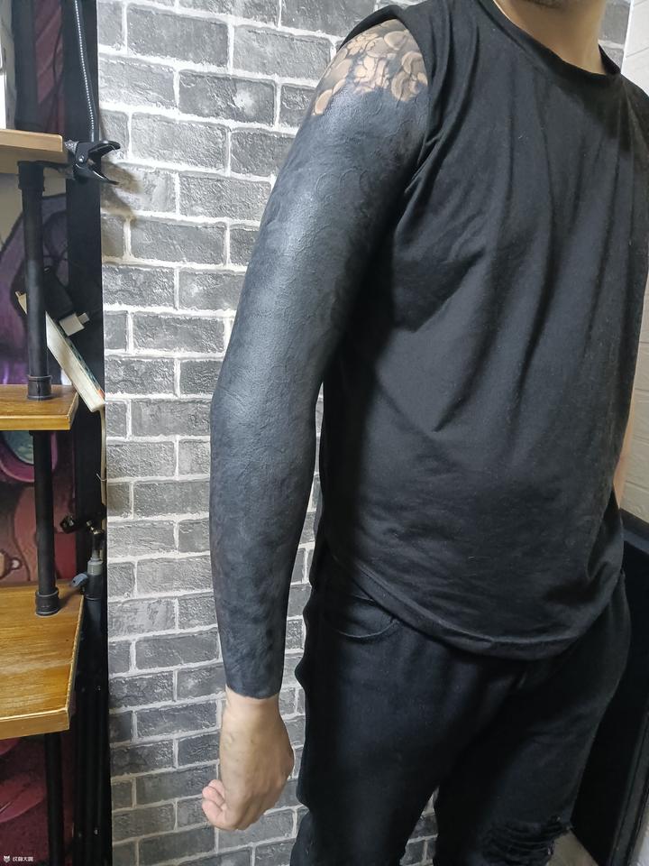 黑臂_纹身图案手稿图片_一乐 墨宫的纹身作品集