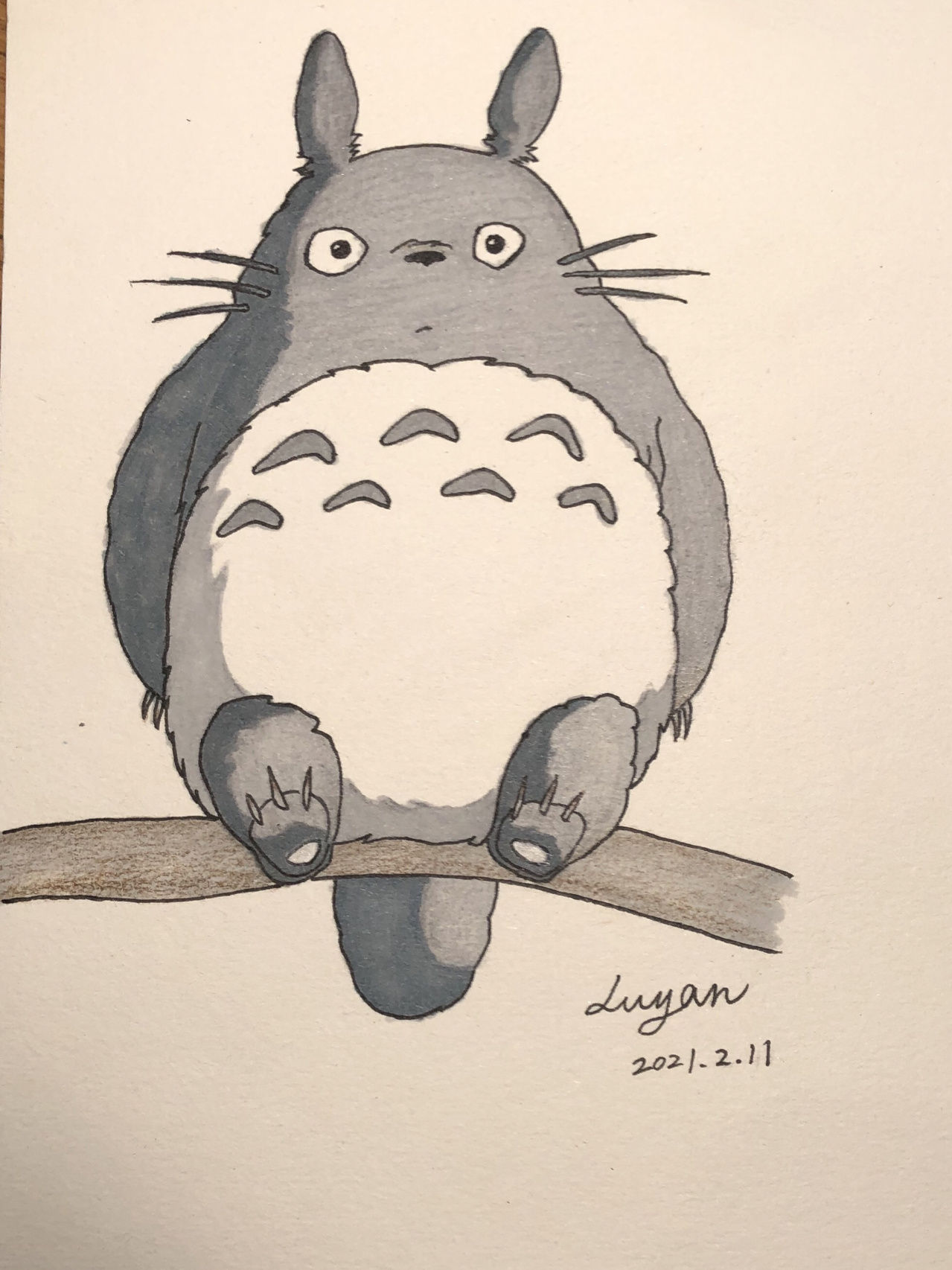 简笔画 | 宫崎骏～龙猫3 用到的工具00:马克笔,辉柏嘉48色油性彩铅