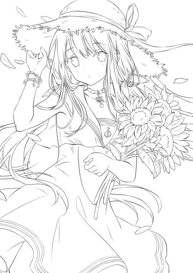 二次元手绘线稿 有喜欢手绘的吗