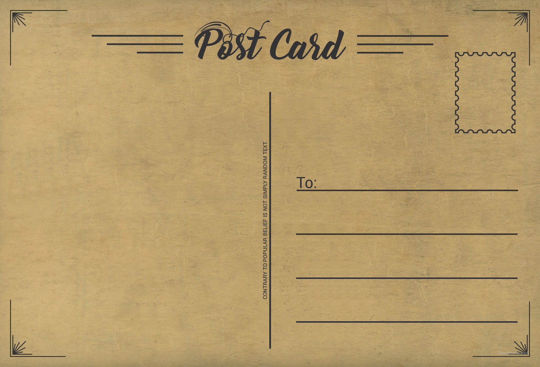 simple postcard template