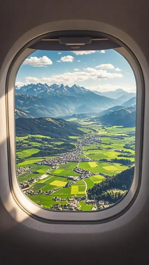 飞机窗口,移动画框