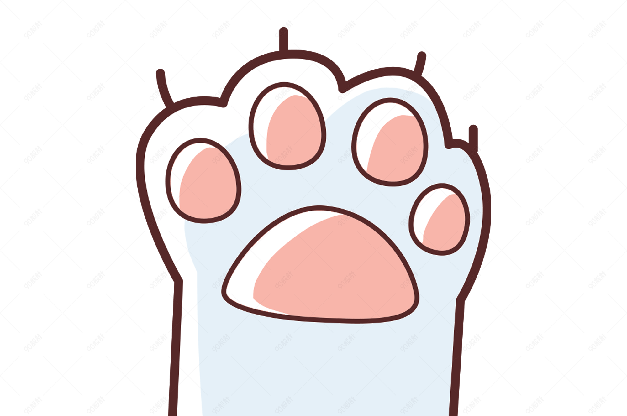 猫爪掌心表情图标卖萌