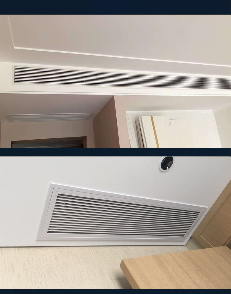 abs线形0度风口中央空调进出风口百叶格栅回风口窄边条形风口abs白色