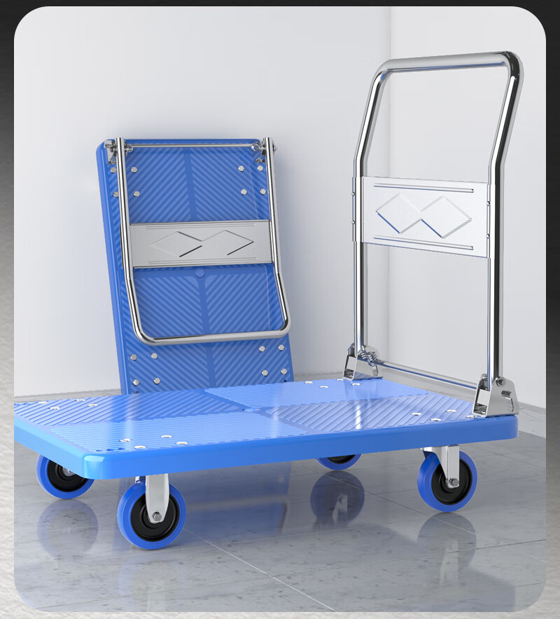 车折叠手推车可折叠拉货车购物车手拉车拖车家用仓库运输便携平板车